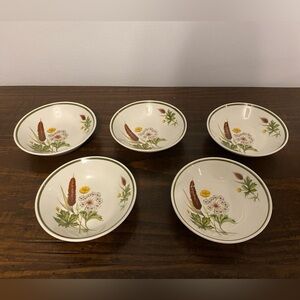 Vintage Johnson Brothers Brookside Pattern Small Bowls - Set of 5